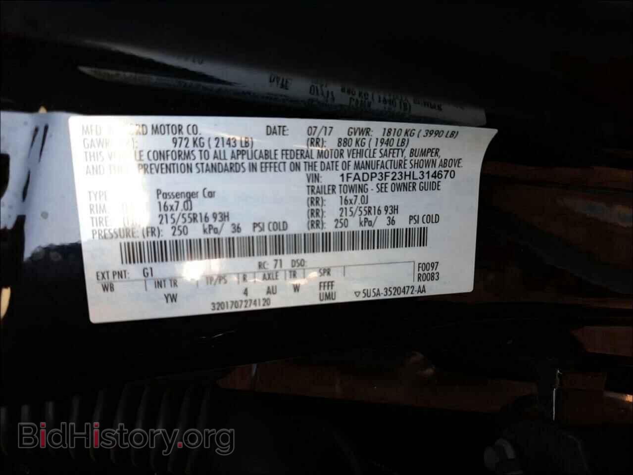2017 FORD FOCUS - VIN: 1FADP3F23HL314670 - Фото 10