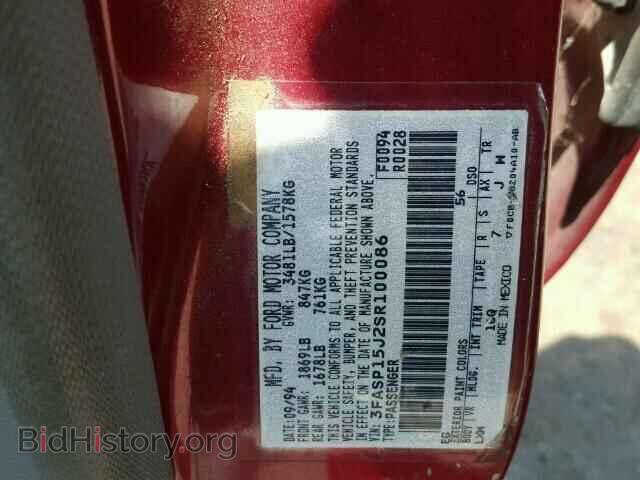 1995 FORD ESCORT - VIN: 3FASP15J2SR100086 - Фото 10
