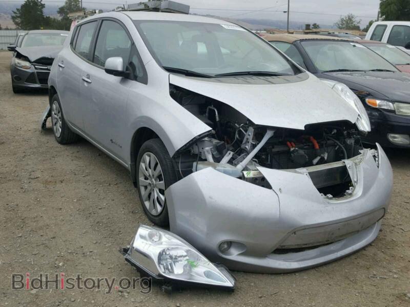 2015 Nissan LEAF Leaf S (VIN 1N4AZ0CP6FC334422) — фото 1 из 10, Copart, повреждение: передняя часть