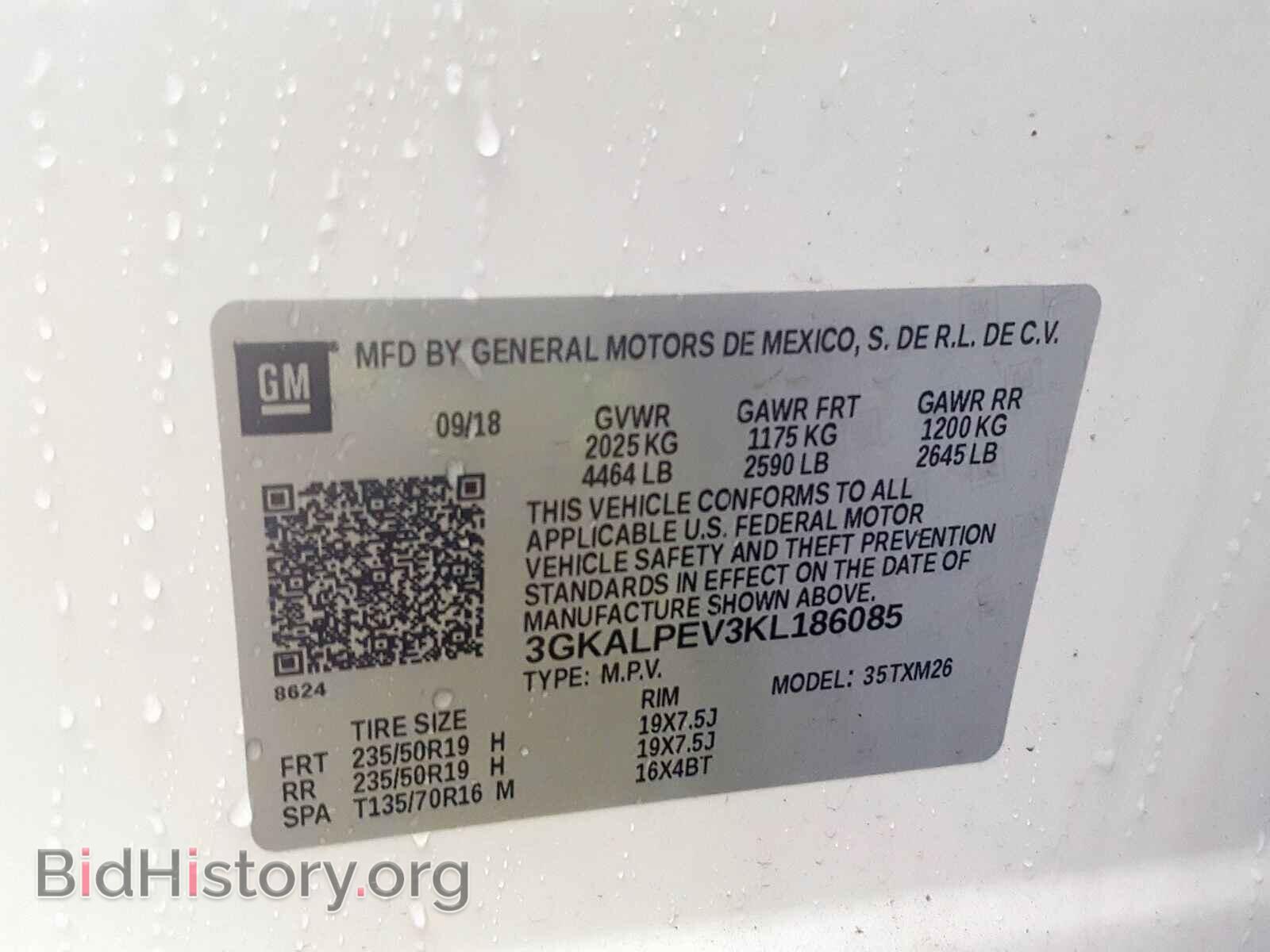 2019 GMC TERRAIN - VIN: 3GKALPEV3KL186085 - Фото 10