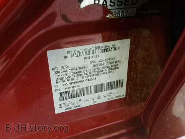 2006 MAZDA 6 - VIN: 1YVHP80D665M42688 - Фото 10