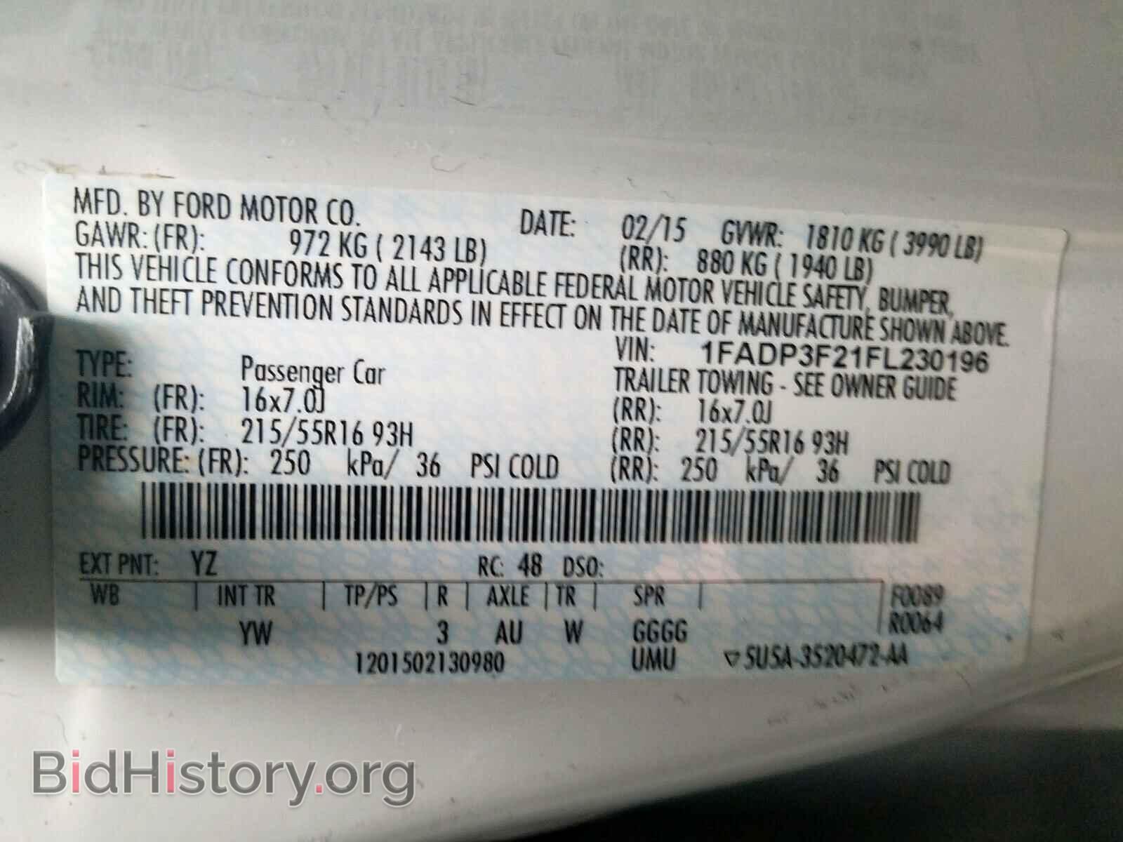 2015 FORD FOCUS - VIN: 1FADP3F21FL230196 - Photo 10