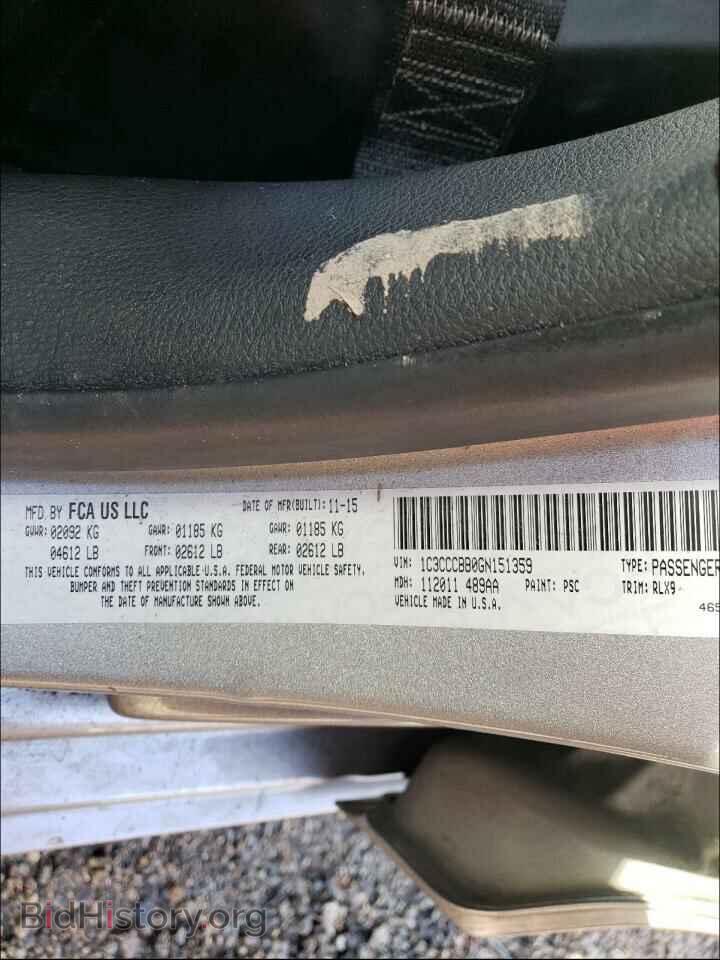 2016 CHRYSLER 200 - VIN: 1C3CCCBB0GN151359 - Фото 10