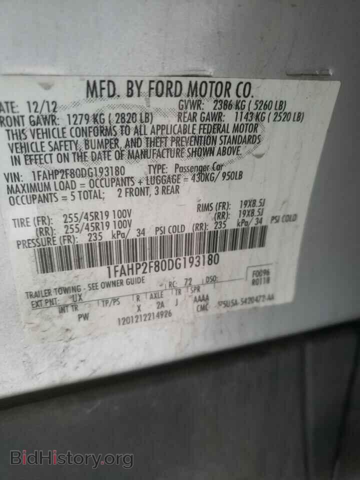 2013 FORD TAURUS - VIN: 1FAHP2F80DG193180 - Photo 10