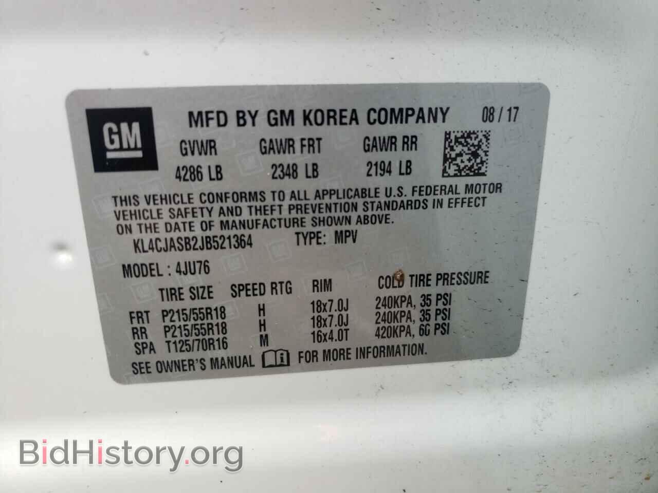 2018 BUICK ENCORE - VIN: KL4CJASB2JB521364 - Photo 10