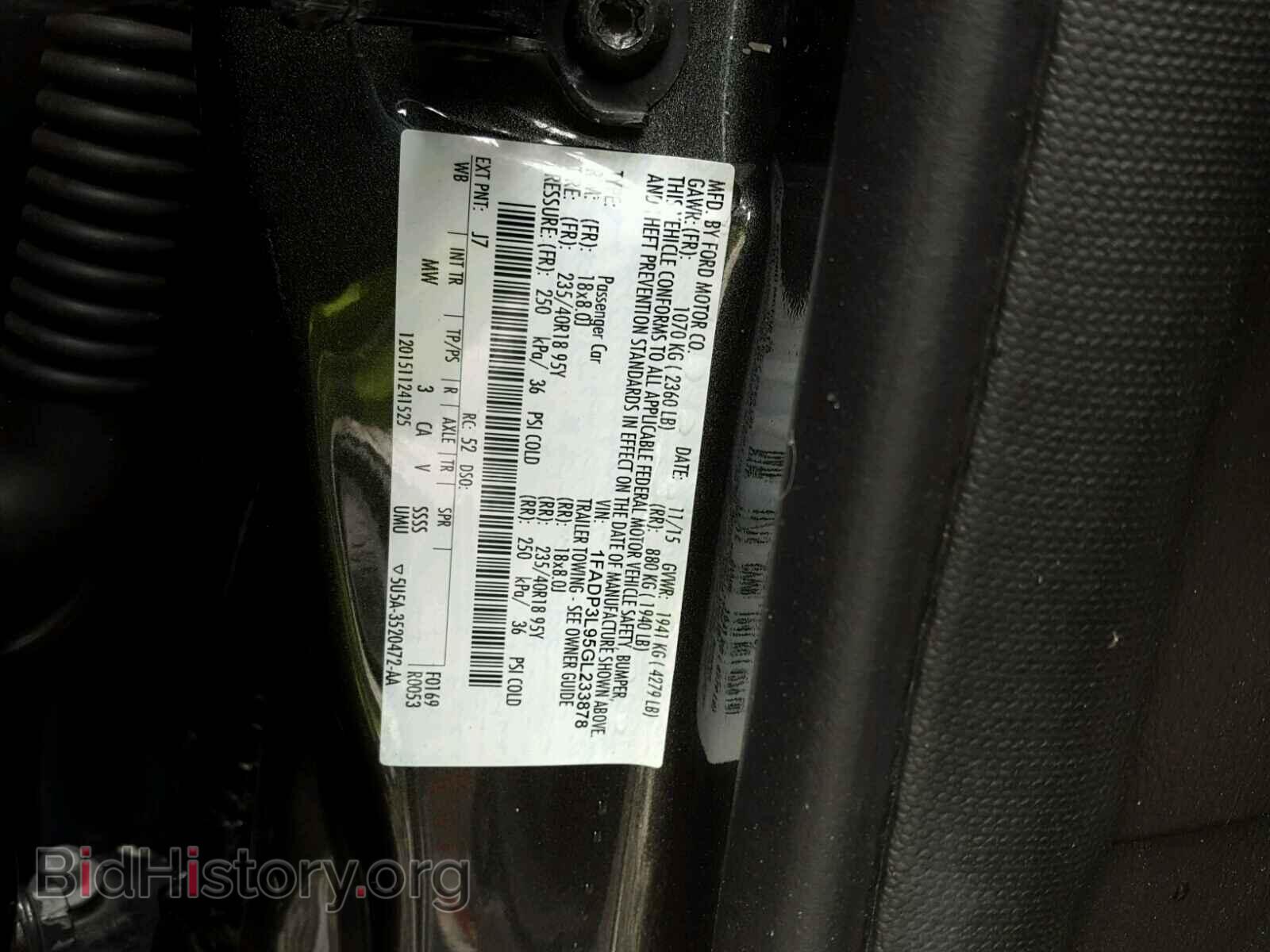 2016 FORD FOCUS - VIN: 1FADP3L95GL233878 - Фото 10