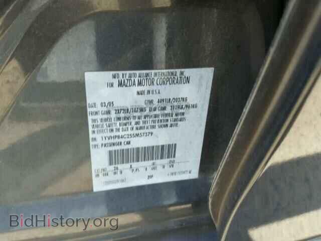 2005 MAZDA 6 - VIN: 1YVHP84C255M57379 - Фото 10