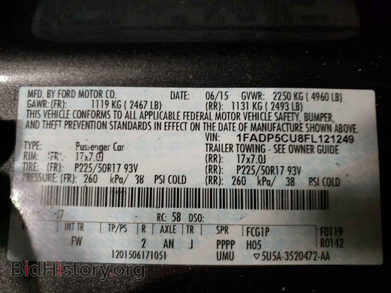 2015 FORD CMAX - VIN: 1FADP5CU8FL121249 - Фото 10