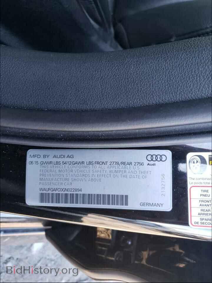 2016 AUDI A6 - VIN: WAUFGAFC0GN022894 - Фото 10