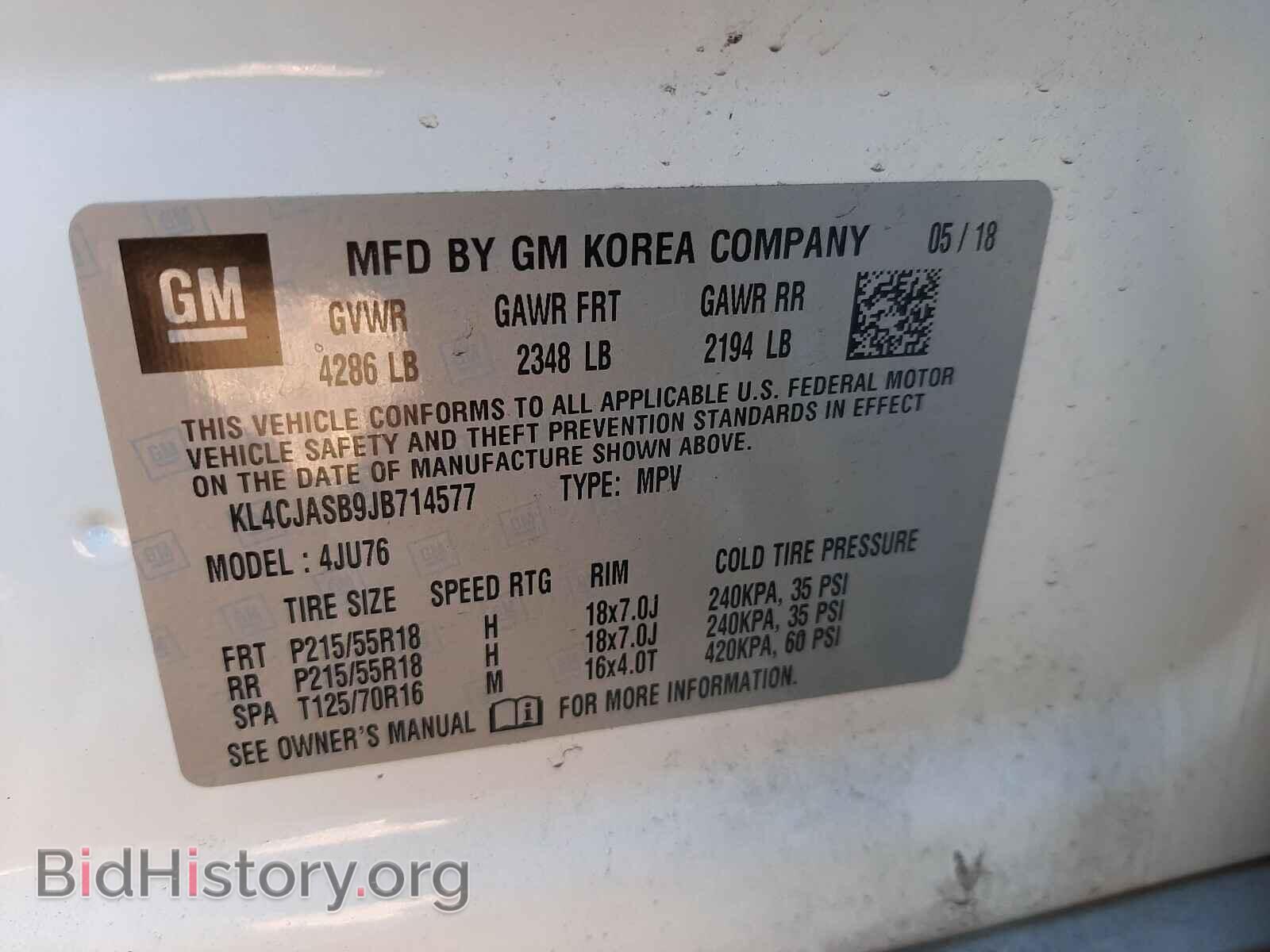 2018 BUICK ENCORE - VIN: KL4CJASB9JB714577 - Photo 10