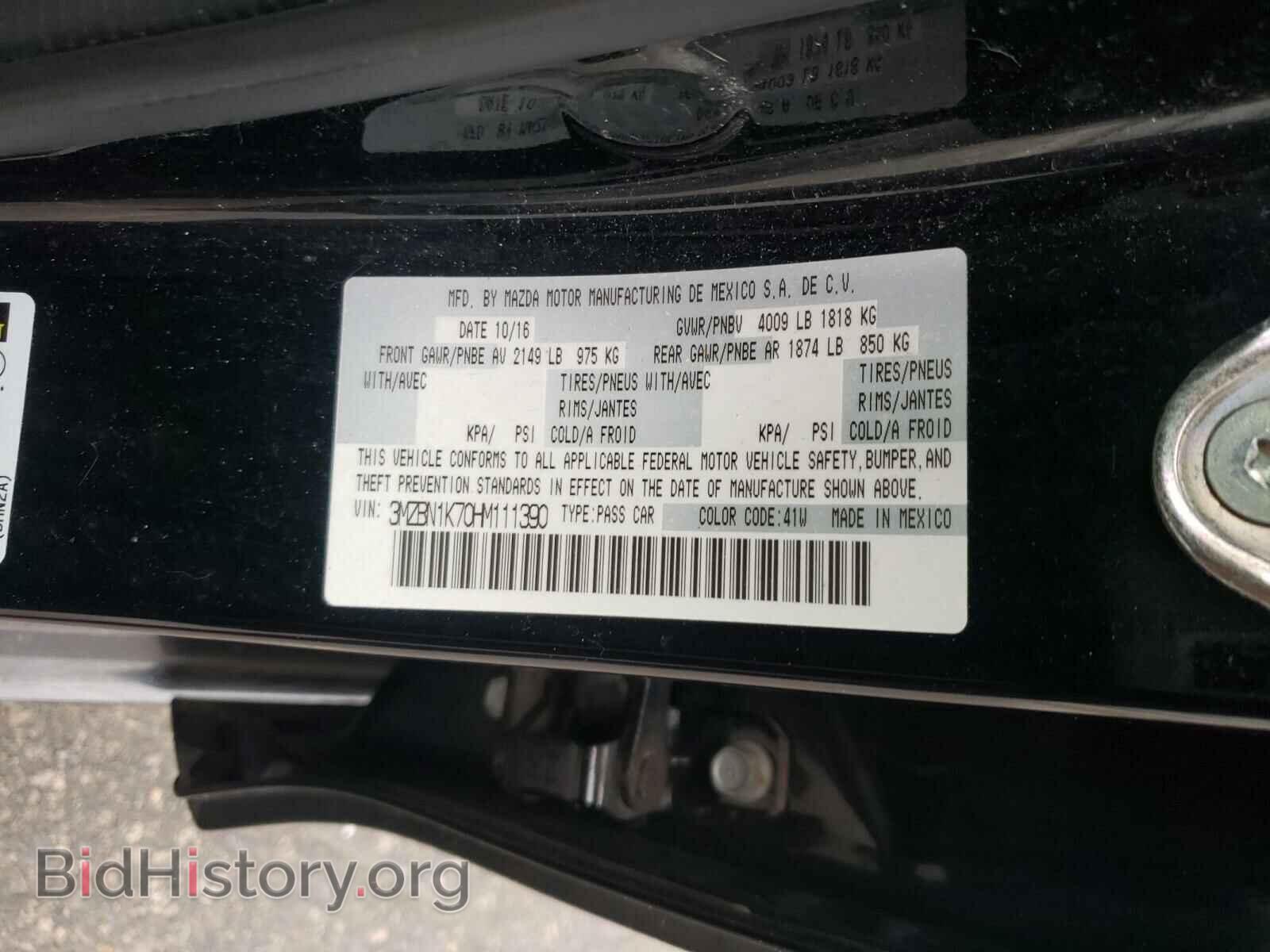 2017 MAZDA 3 - VIN: 3MZBN1K70HM111390 - Photo 10