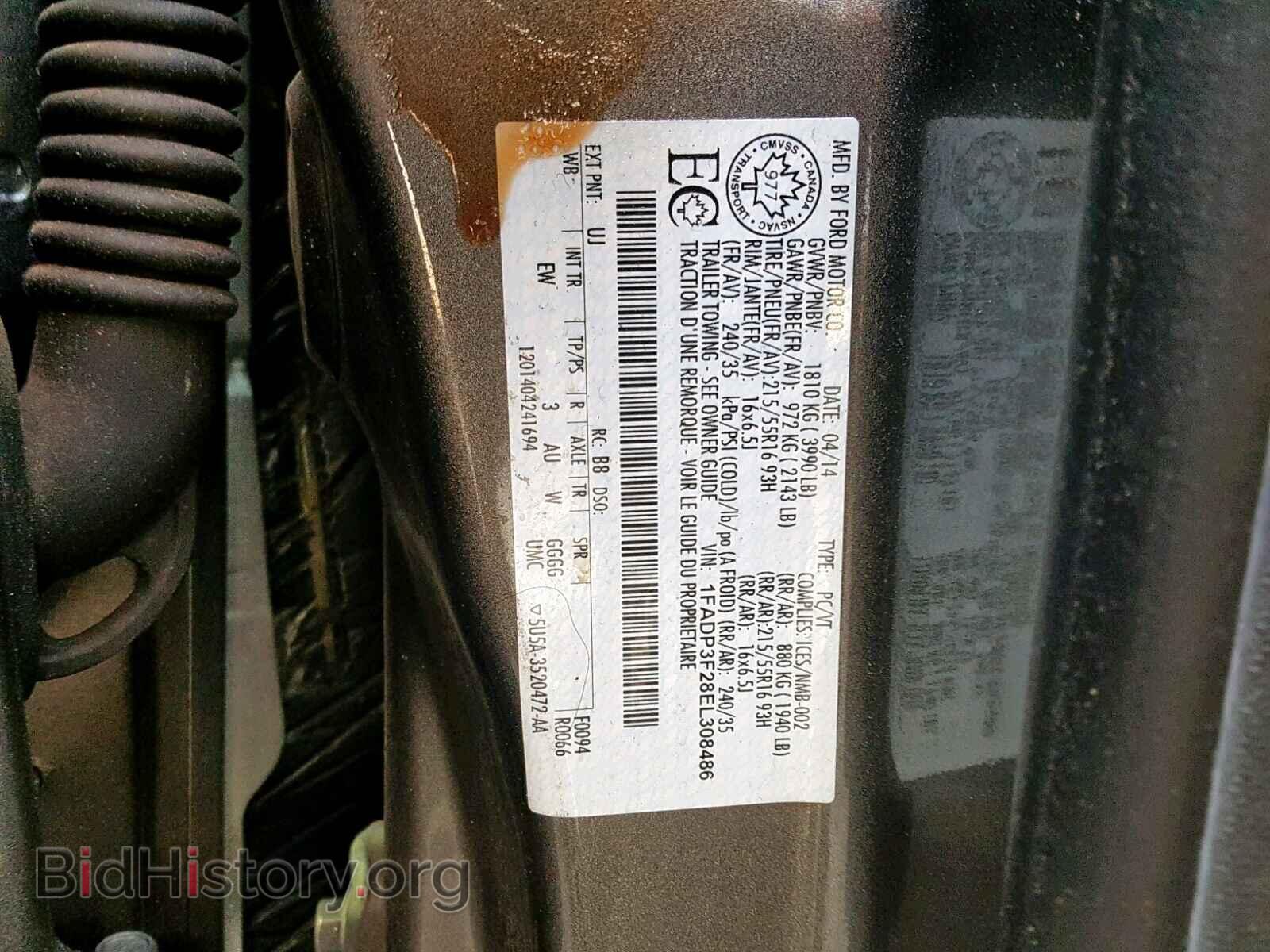 2014 FORD FOCUS SE - VIN: 1FADP3F28EL308486 - Фото 10