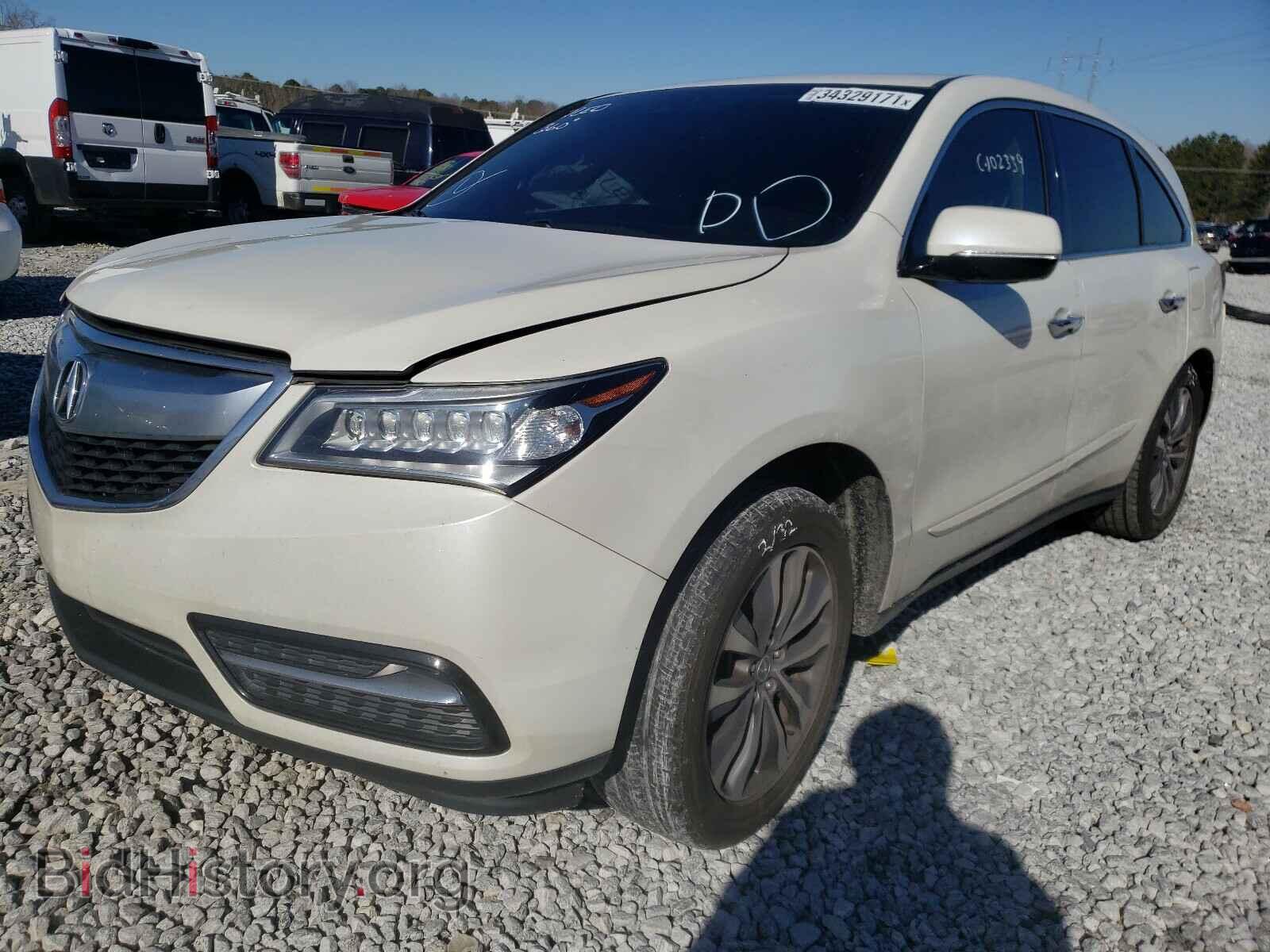 2014 ACURA MDX - VIN: 5FRYD3H40EB005545 - Фото 2