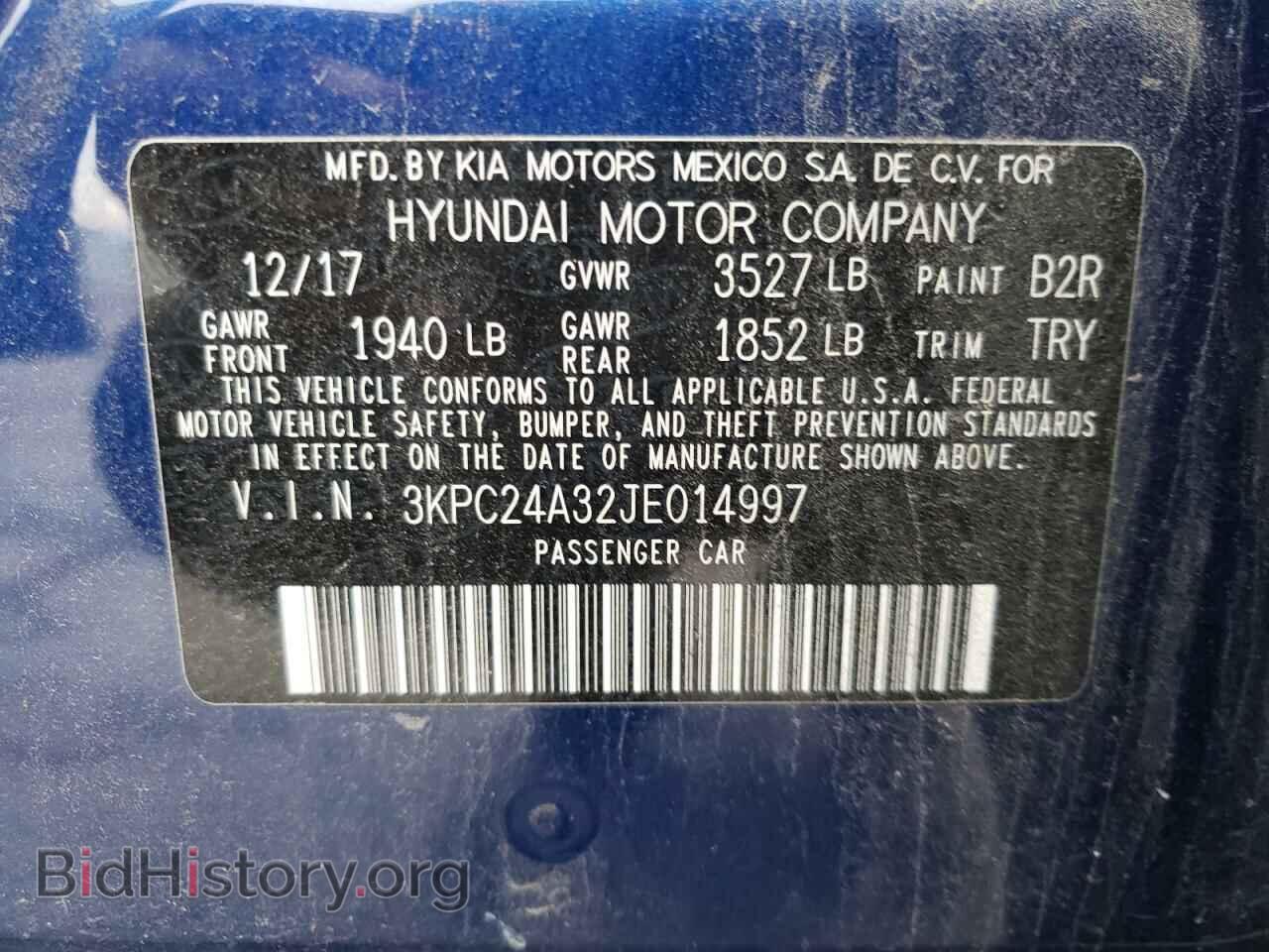 2018 HYUNDAI ACCENT - VIN: 3KPC24A32JE014997 - Фото 10