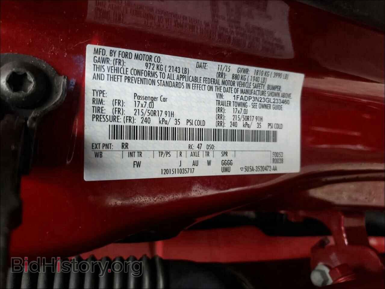 2016 FORD FOCUS - VIN: 1FADP3N23GL233460 - Фото 10