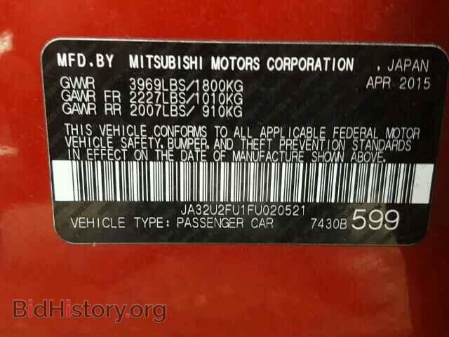 2015 MITSUBISHI LANCER - VIN: JA32U2FU1FU020521 - Фото 10