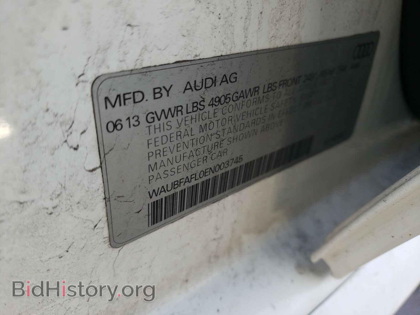 2014 AUDI A4 - VIN: WAUBFAFL0EN003745 - Фото 10