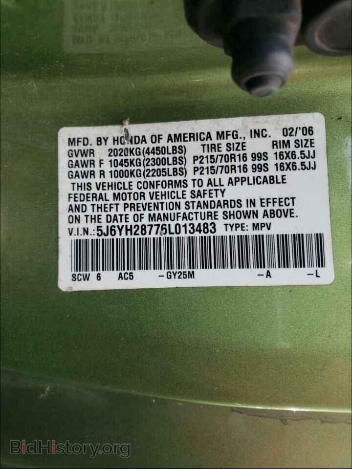 2006 HONDA ELEMENT - VIN: 5J6YH28776L013483 - Фото 10