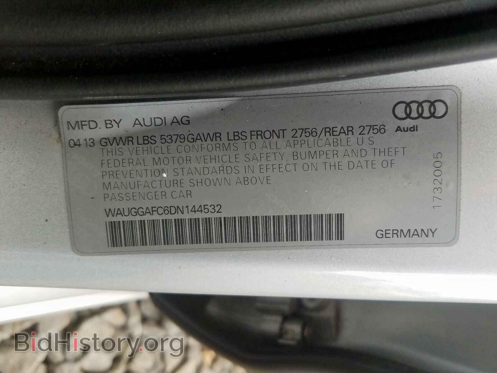 2013 AUDI A6 - VIN: WAUGGAFC6DN144532 - Фото 10