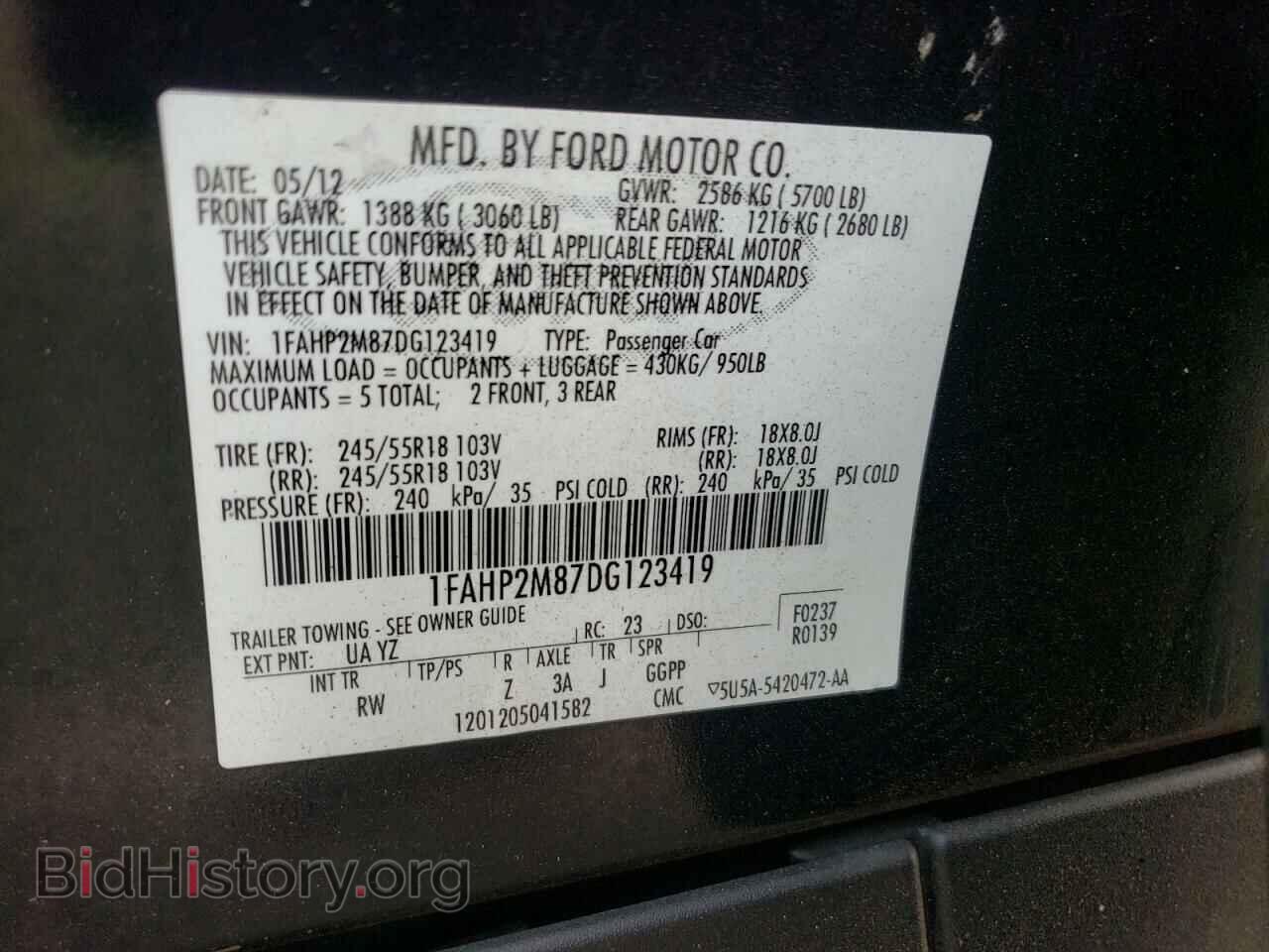 2013 FORD TAURUS - VIN: 1FAHP2M87DG123419 - Photo 10