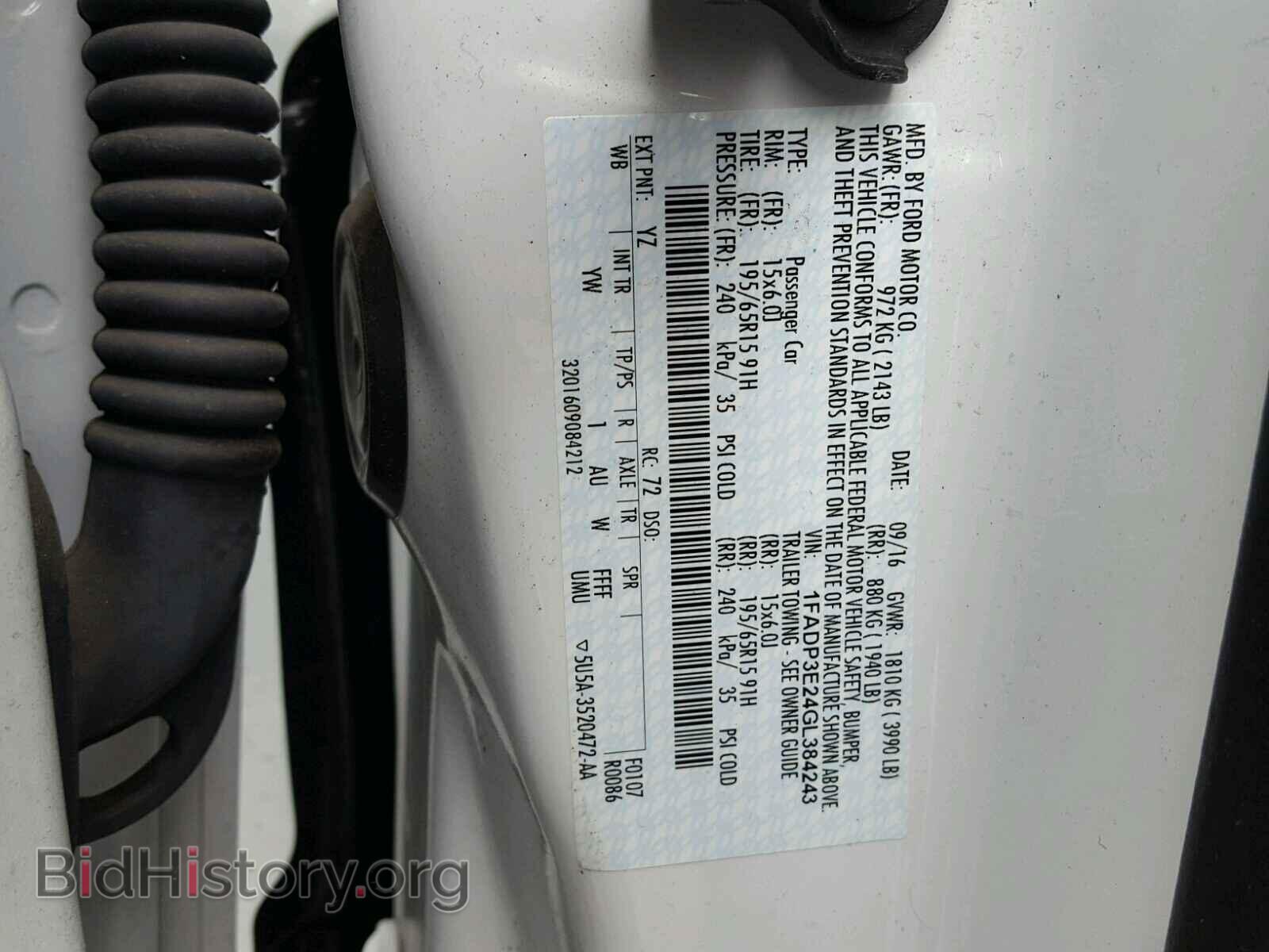 2016 FORD FOCUS - VIN: 1FADP3E24GL384243 - Photo 10