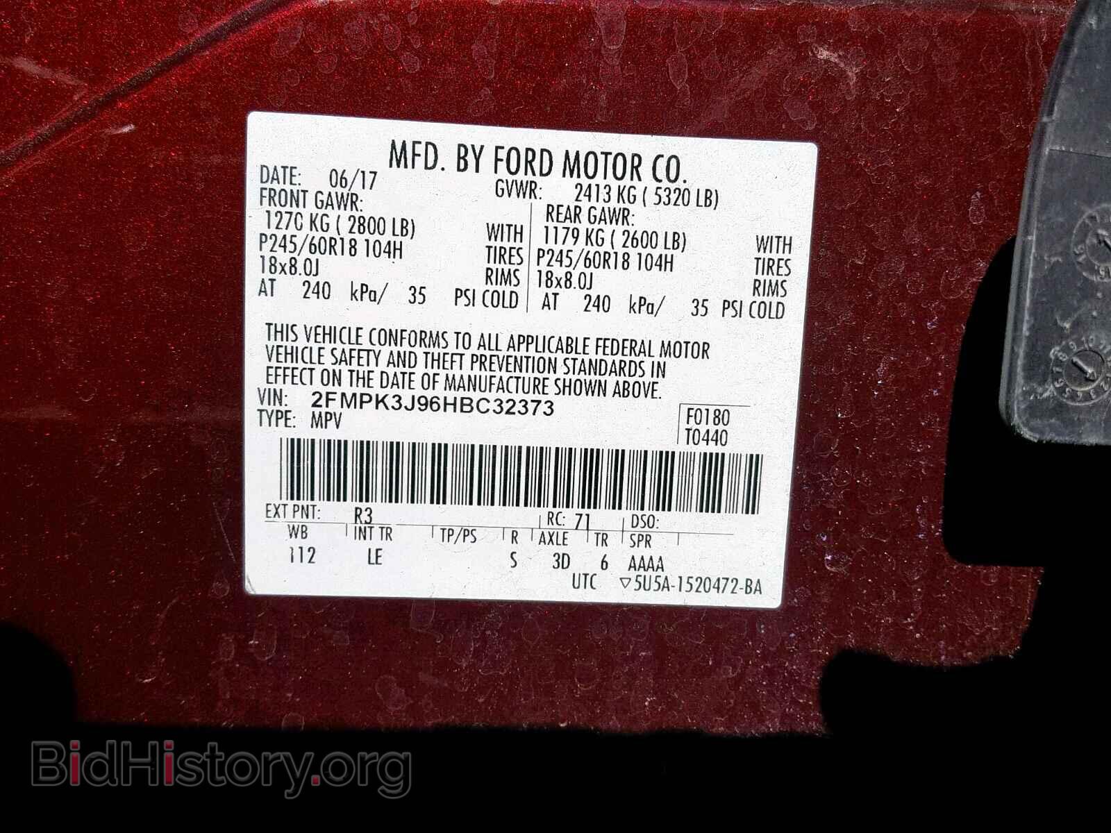 2017 FORD EDGE SEL - VIN: 2FMPK3J96HBC32373 - Photo 10