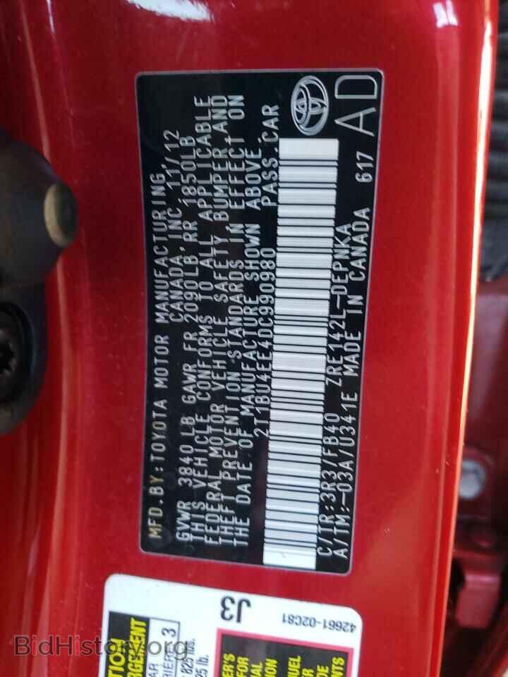 2013 TOYOTA COROLLA - VIN: 2T1BU4EE4DC990980 - Фото 10