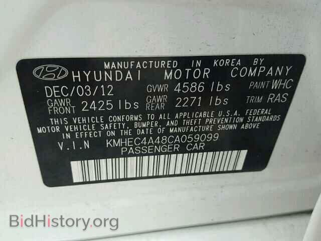 2012 HYUNDAI SONATA - VIN: KMHEC4A48CA059099 - Фото 10