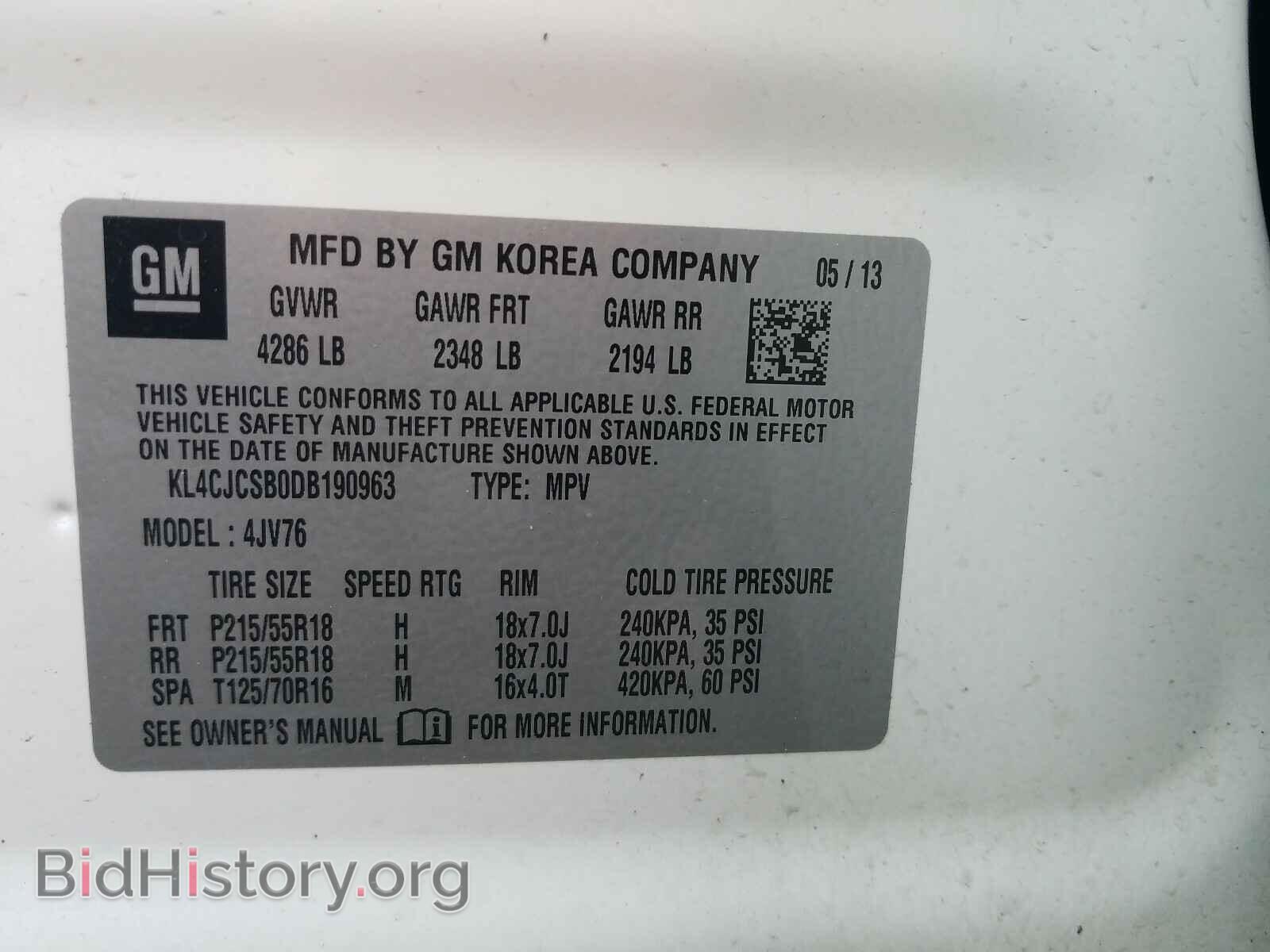 2013 BUICK ENCORE - VIN: KL4CJCSB0DB190963 - Photo 10