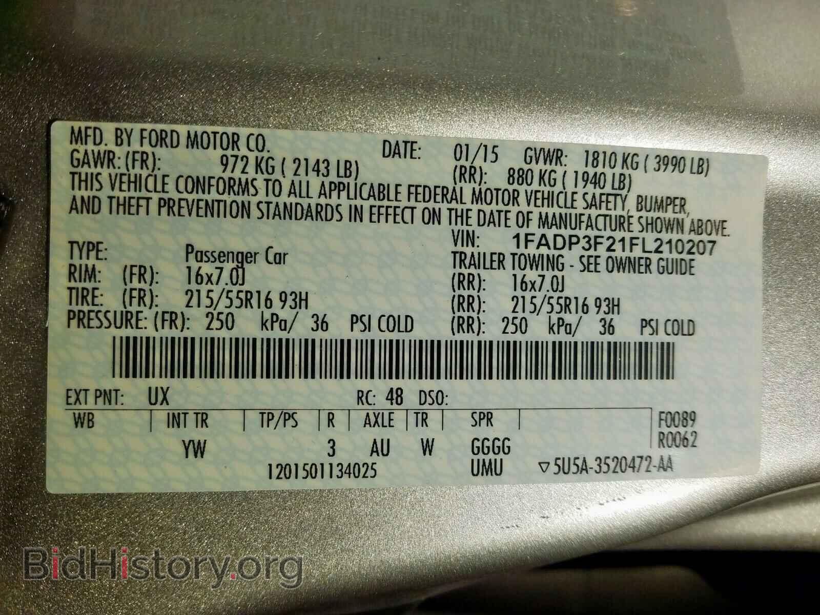 2015 FORD FOCUS - VIN: 1FADP3F21FL210207 - Photo 10