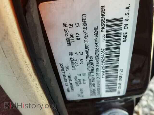 2002 MAZDA 626 - VIN: 1YVGF22C825284087 - Фото 10