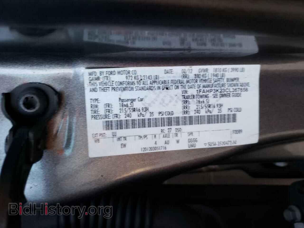 2012 FORD FOCUS - VIN: 1FAHP3K23CL367658 - Фото 10