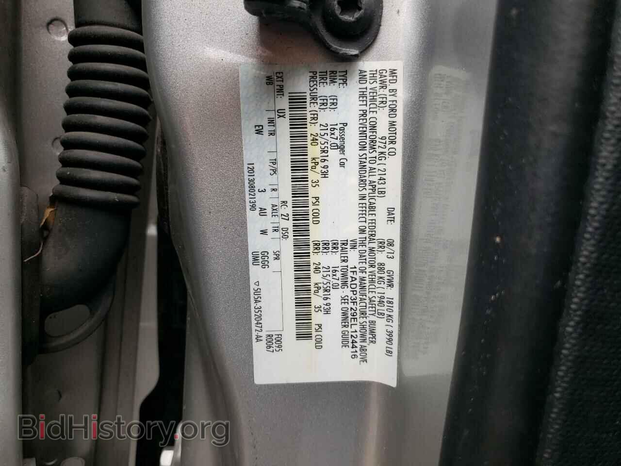 2014 FORD FOCUS - VIN: 1FADP3F29EL124416 - Фото 10