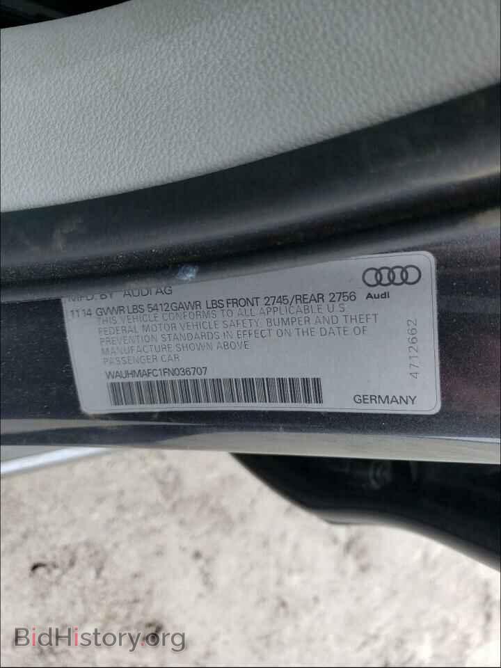 2015 AUDI A6 - VIN: WAUHMAFC1FN036707 - Фото 10