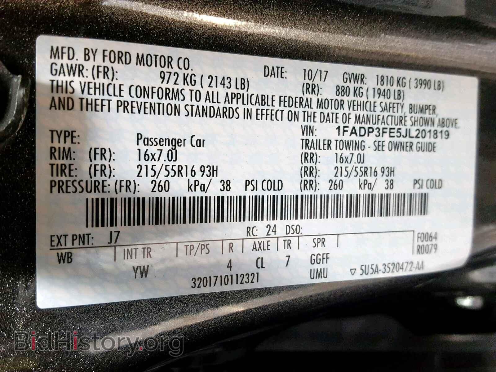 2018 FORD FOCUS SE - VIN: 1FADP3FE5JL201819 - Фото 10