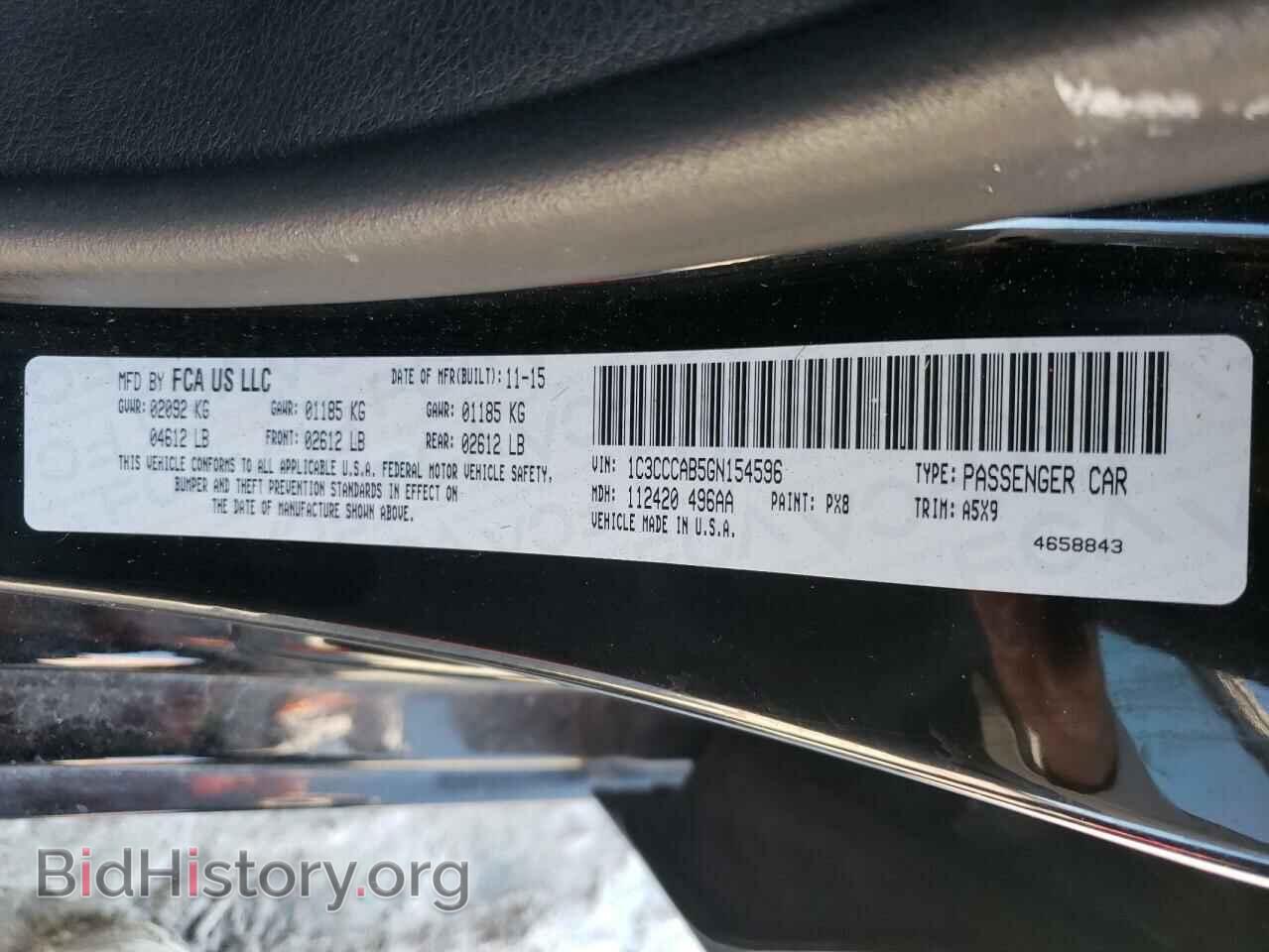 2016 CHRYSLER 200 - VIN: 1C3CCCAB5GN154596 - Фото 10