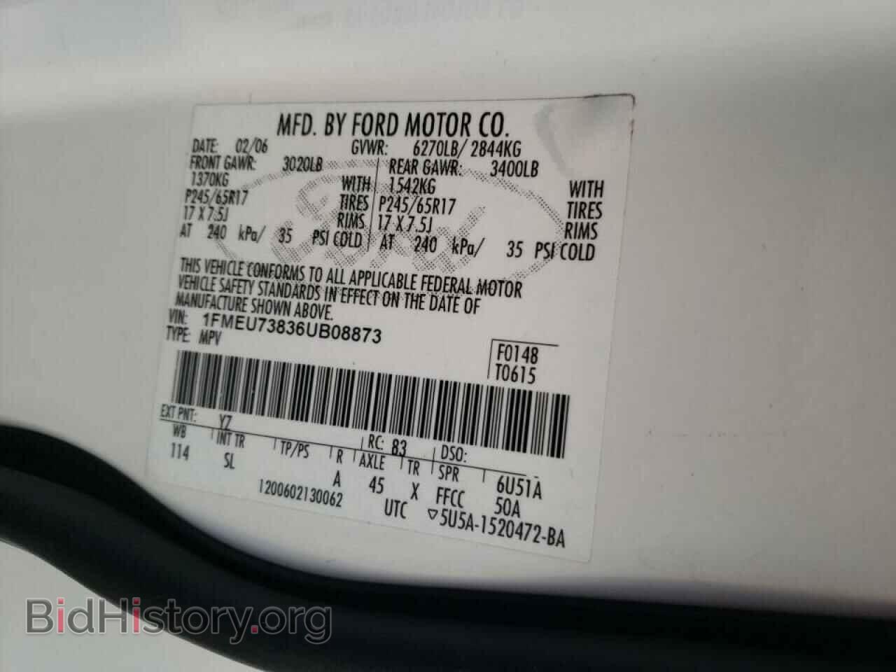 2006 FORD EXPLORER - VIN: 1FMEU73836UB08873 - Photo 10