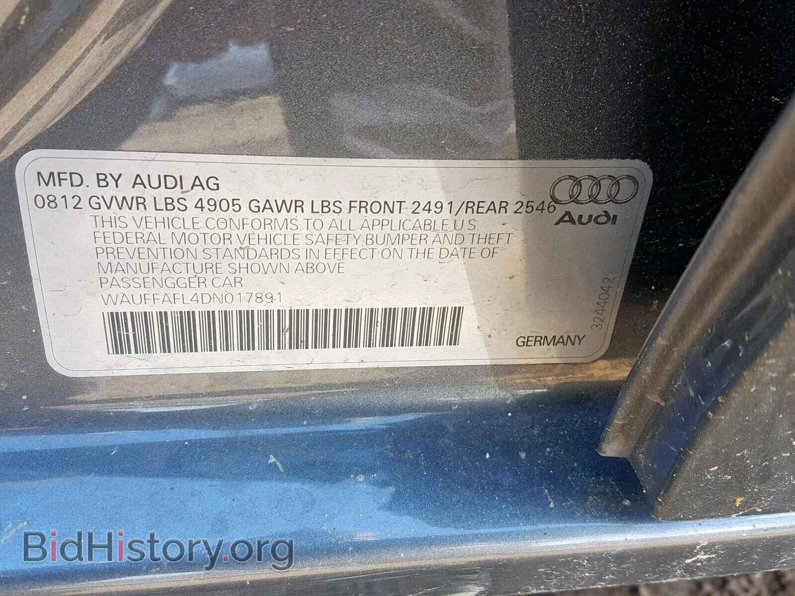 2013 AUDI A4 - VIN: WAUFFAFL4DN017891 - Photo 10