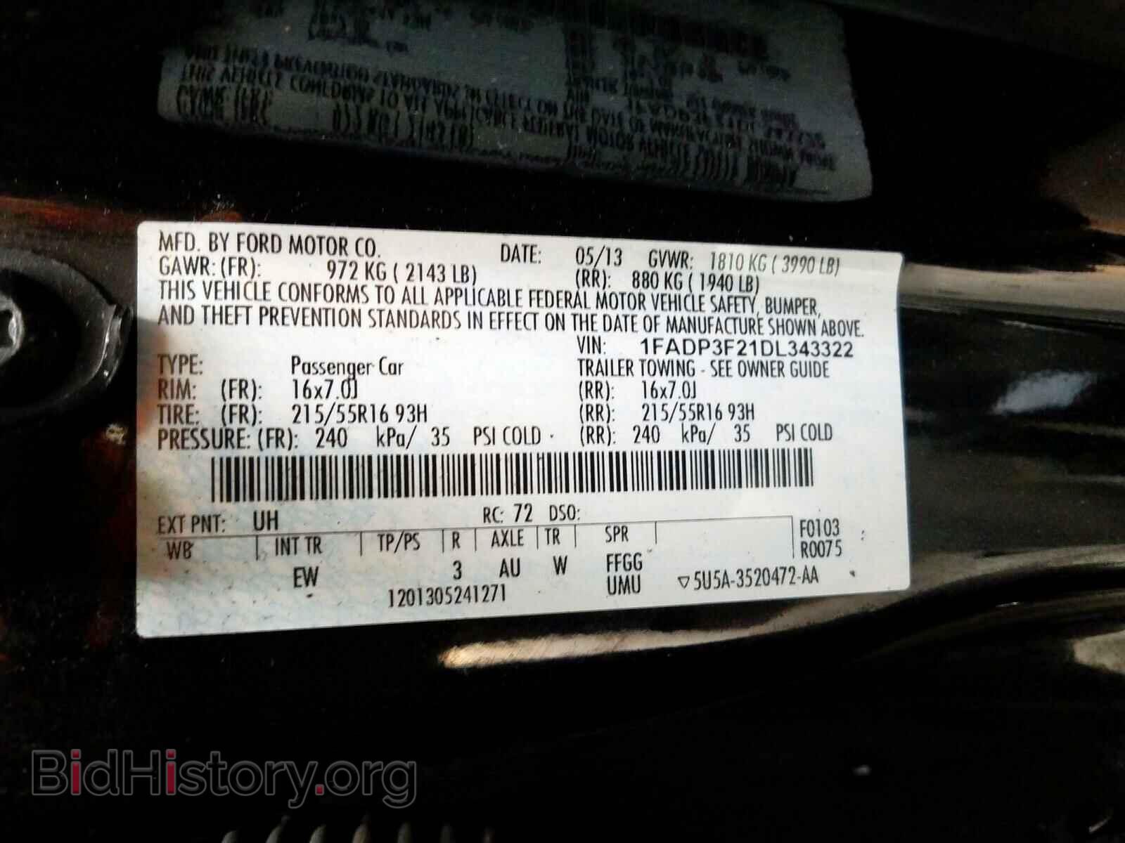 2013 FORD FOCUS - VIN: 1FADP3F21DL343322 - Photo 10