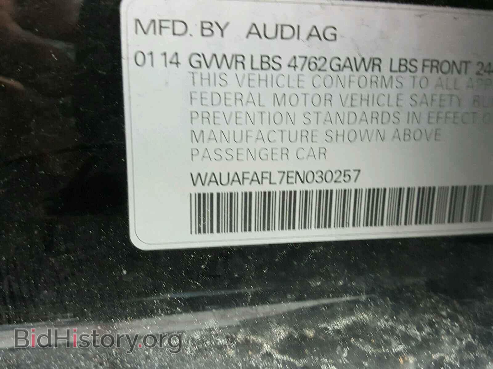2014 AUDI A4 - VIN: WAUAFAFL7EN030257 - Фото 10