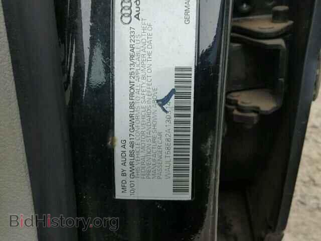 2002 AUDI A4 - VIN: WAULT58E82A130314 - Photo 10