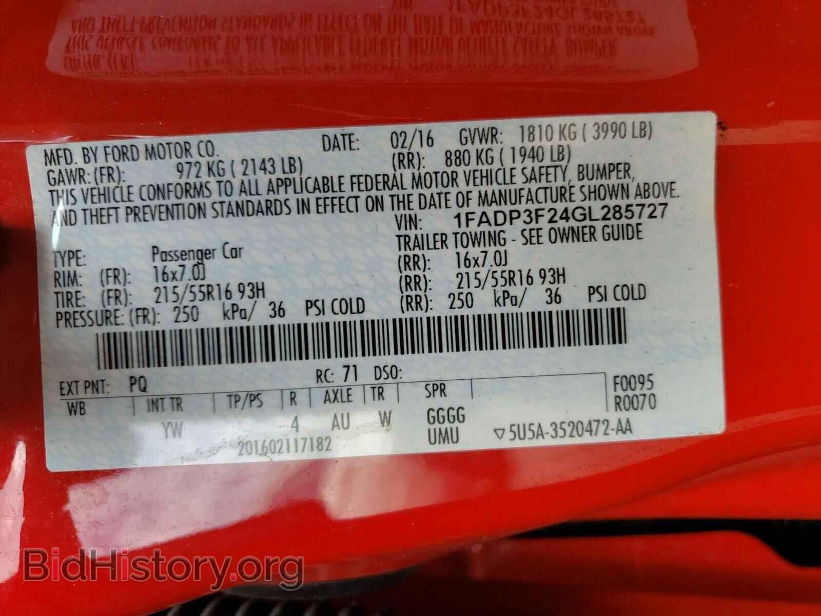 2016 FORD FOCUS - VIN: 1FADP3F24GL285727 - Photo 10