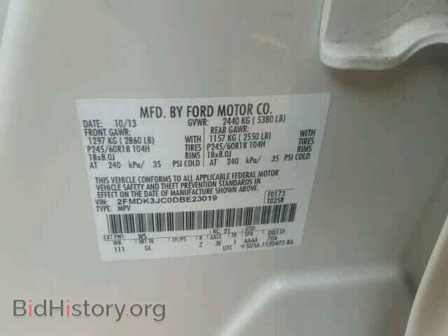2013 FORD EDGE - VIN: 2FMDK3JC0DBE23019 - Photo 10