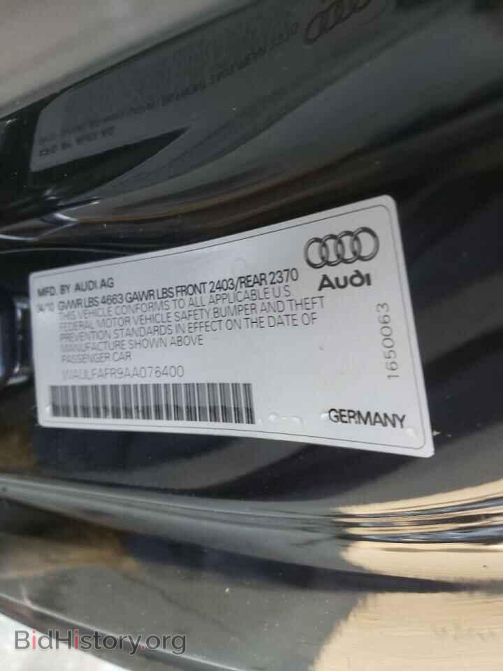 2010 AUDI A5 - VIN: WAULFAFR9AA076400 - Фото 10