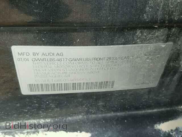 2005 AUDI A4 - VIN: WAULT68E05A054453 - Фото 10