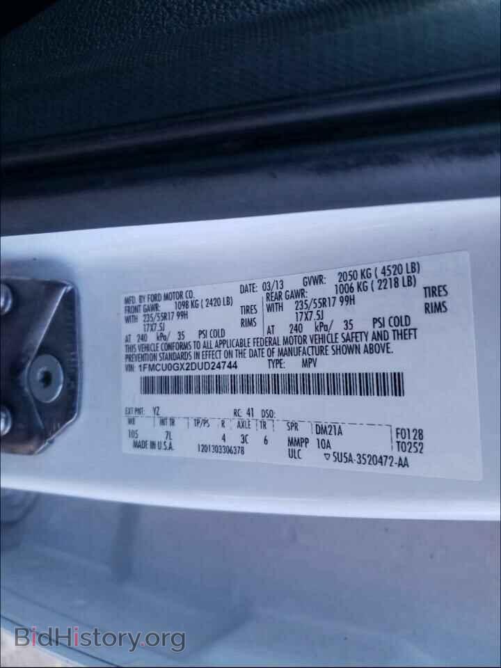 2013 FORD ESCAPE - VIN: 1FMCU0GX2DUD24744 - Photo 10