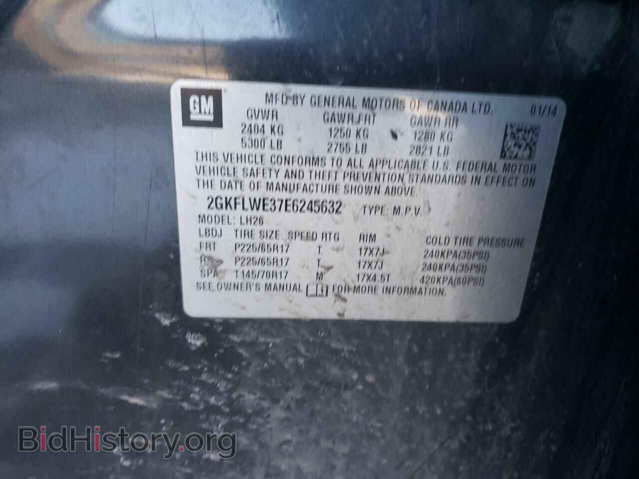 2014 GMC TERRAIN - VIN: 2GKFLWE37E6245632 - Photo 10