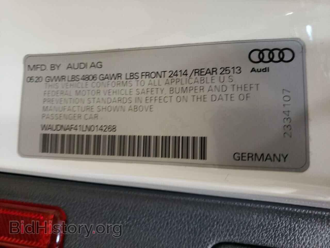 2020 AUDI A4 - VIN: WAUDNAF41LN014268 - Фото 10
