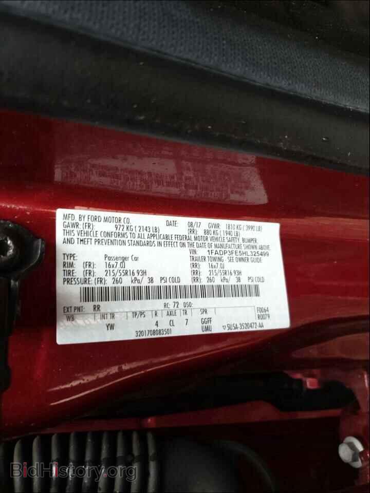2017 FORD FOCUS - VIN: 1FADP3FE5HL325499 - Фото 10