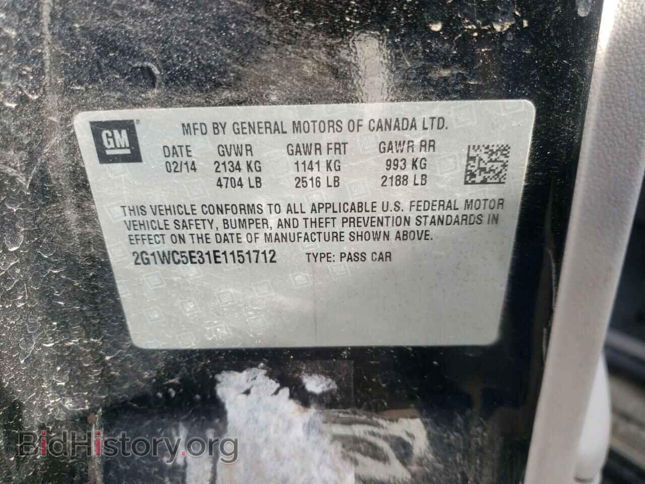 2014 CHEVROLET IMPALA - VIN: 2G1WC5E31E1151712 - Фото 10